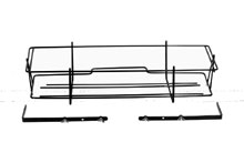 Porte-caissette en fil de fer - Noir, avec fixations,60cm long. 19.5cm larg.