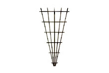 Espaliers de roses - Blanc, en forme de V, acier 5mm, plastifis, avec 4 supports et vis, 150/75cm 