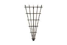 Espaliers de roses - Brun, en forme de V, acier 5mm, plastifis, avec 4 supports et vis, 150/75cm 