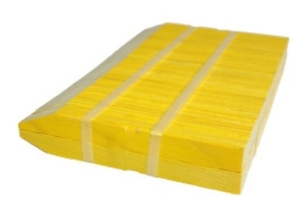 Etiquettes bois 10x1 cm - 200pc jaune