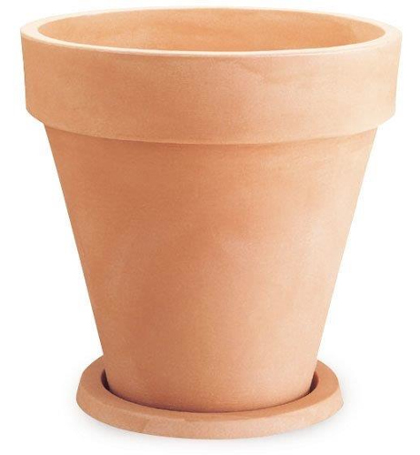 Pot couleur terre-cuite rond - h 40cm     diam. 39cm